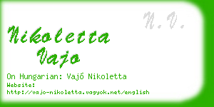 nikoletta vajo business card