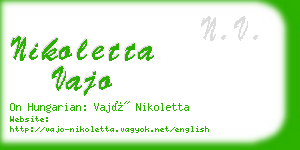 nikoletta vajo business card